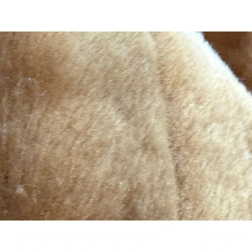 Caramel Brown Ribbed Faux Fur Throw Blanket Plush Channeled Luxury Bedding Decor